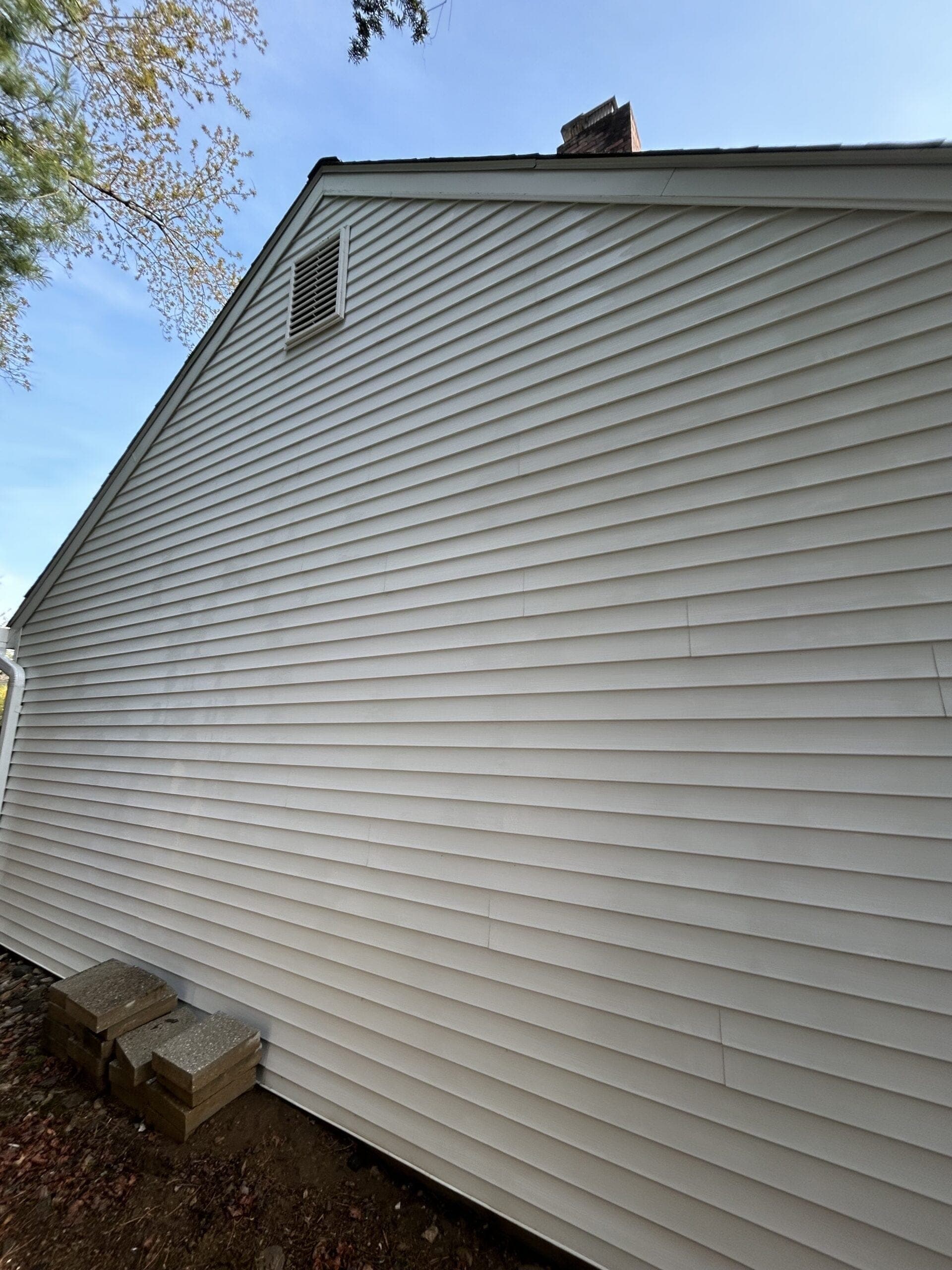 House siding after soft washing — Fairfield County, CT