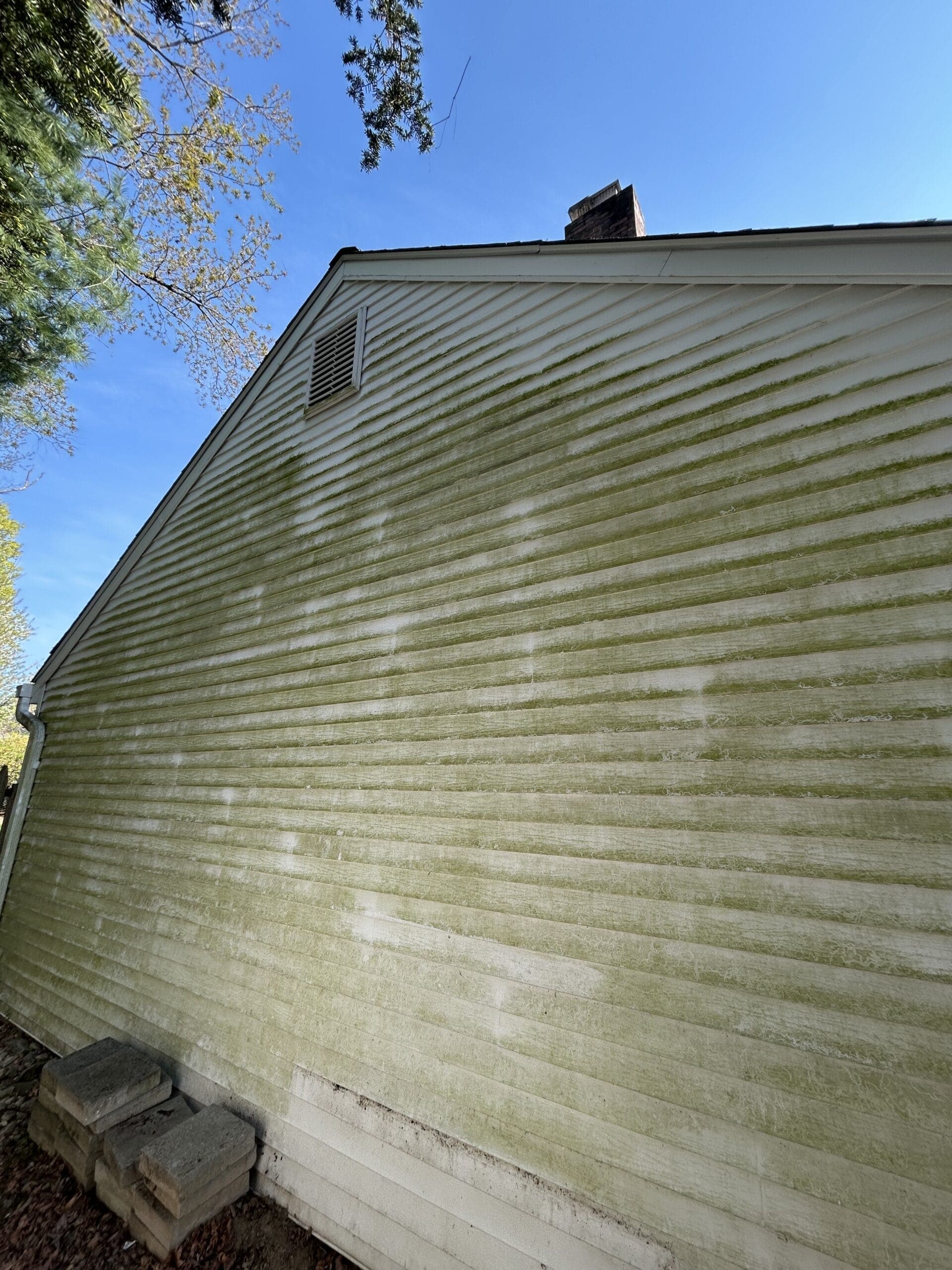 House siding before soft washing — Fairfield County, CT