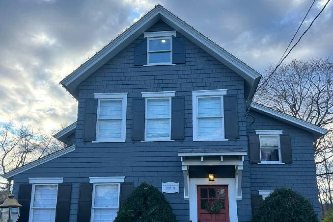 Home exterior before holiday lights installation — Fairfield County, CT