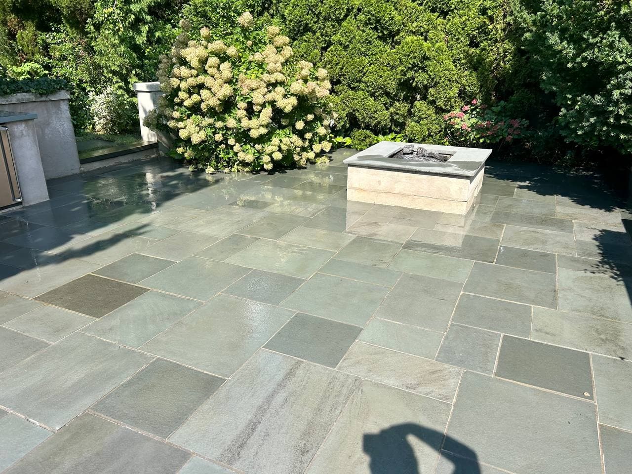 Patio hardscape after power washing — Fairfield County, CT